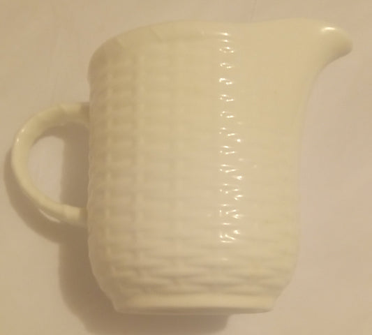 MINT Wedgwood Nantucket Creamer (3.5" x 5") | Classic Basketweave Bone China Pitcher | FREE SHIP