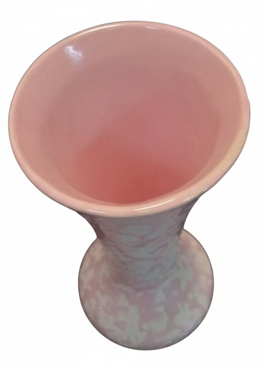 Authentic McCoy USA! Vibrant Pink Popcorn Glaze Vase - Mid-Century Modern American Art Pottery (1950s)