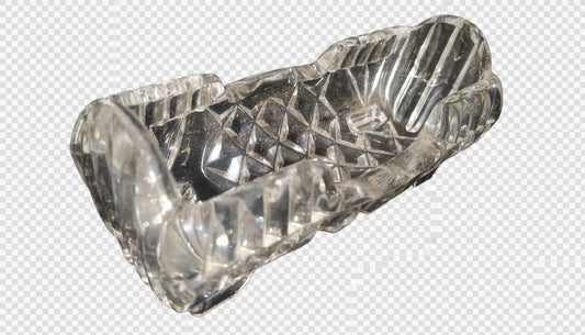 Antique Flint Glass Master Salts (Set of 2) c1850s