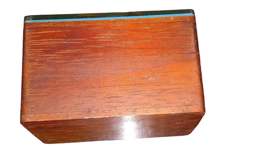 Beautiful Mother Of Pearl Abalone Inlaid Fish Jewelry Trinket Box