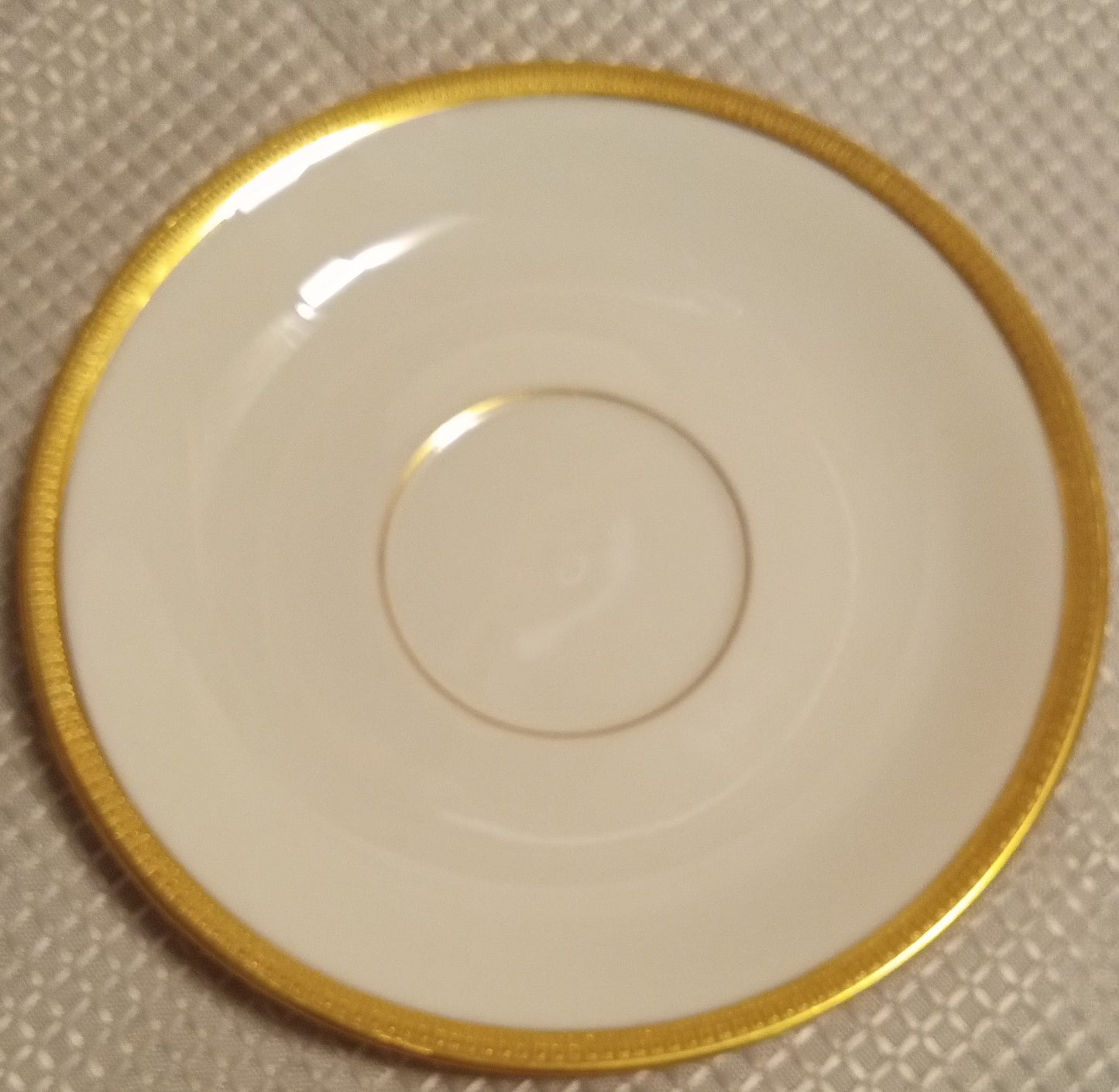 Mint! Lenox Tuxedo Saucer J33 Real Gold Band - Vintage U.S.A.