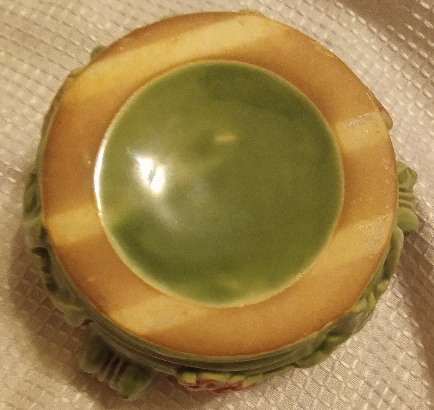 Rare 3-Frog Majolica-Style Planter | Vintage Mid-Century Ceramic Bowl (4.5")