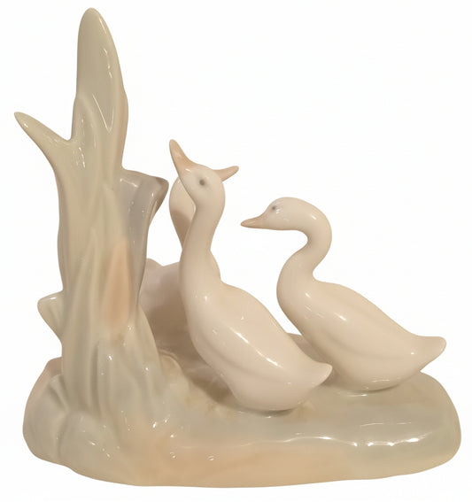 NAO by LLADRO 02000006 "Group of Ducks" Figurine | MINT Condition 1992 Glazed Porcelain