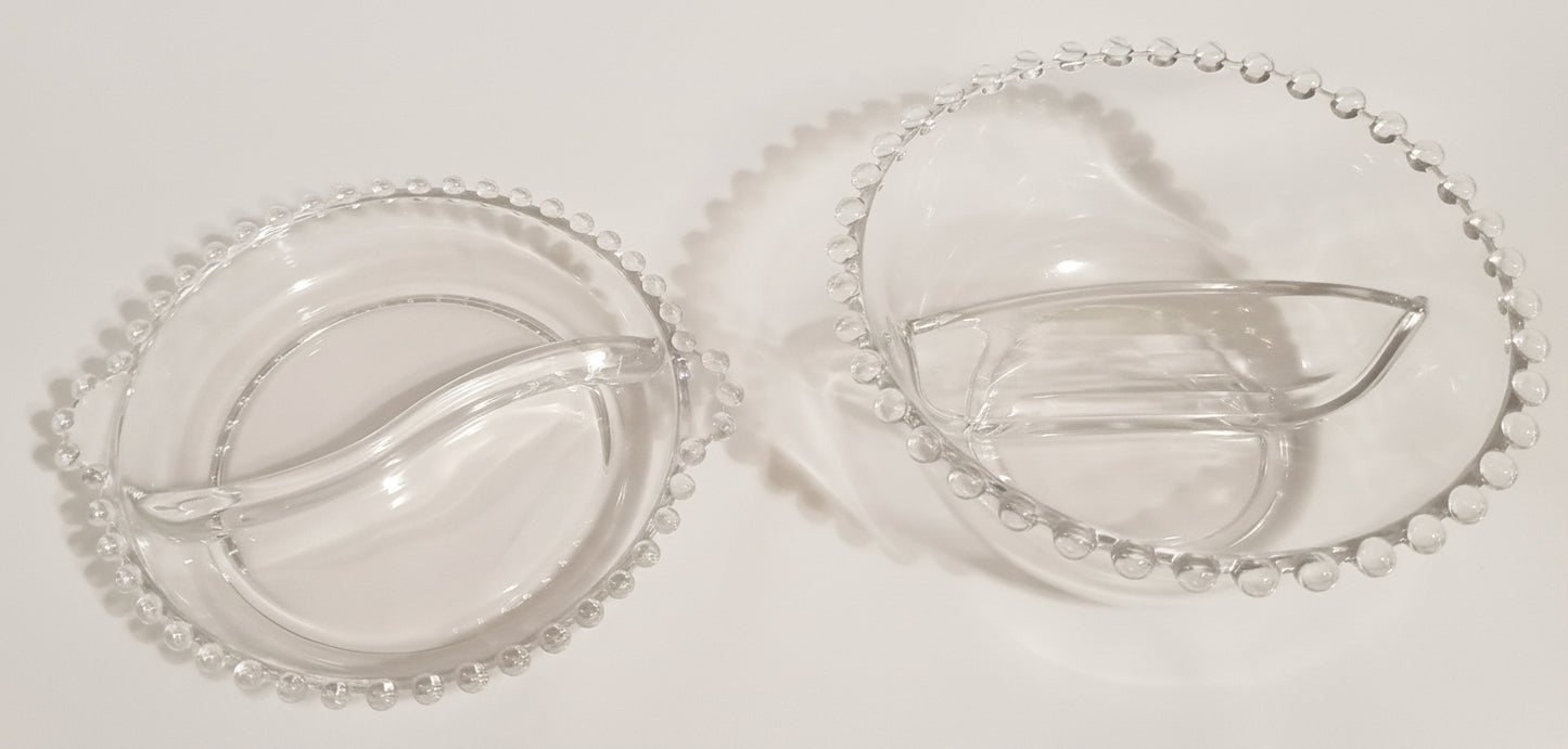 MINT Imperial Candlewick 2-Piece Serving Set | 400/54 Divided Relish & 400/183 Deep Bowl | Collector Quality Glass | FREE Insured US Priority Ship