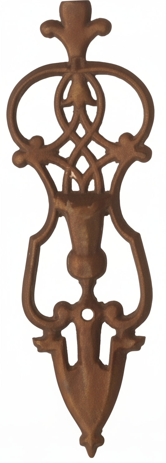 Vintage Ornate Cast Iron Drawer Pull Handle Escutcheon Victorian Style Hardware