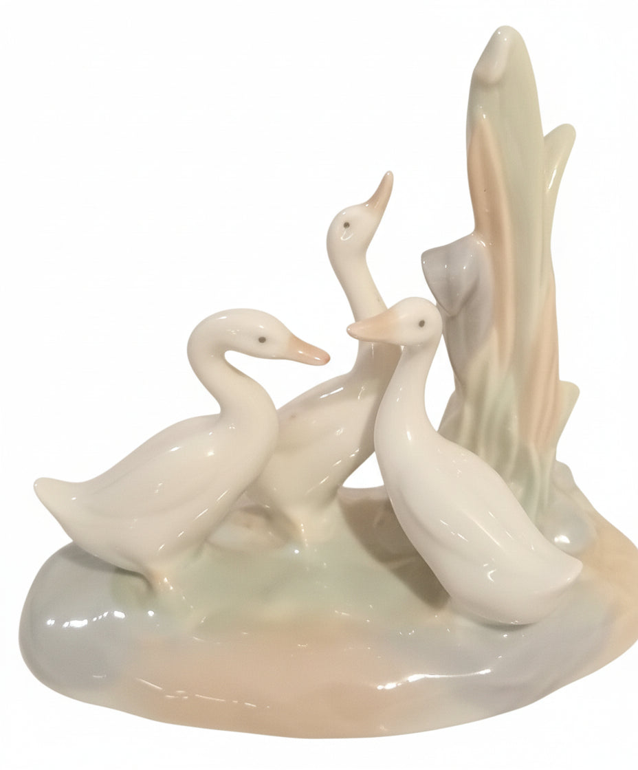 NAO by LLADRO 02000006 "Group of Ducks" Figurine | MINT Condition 1992 Glazed Porcelain