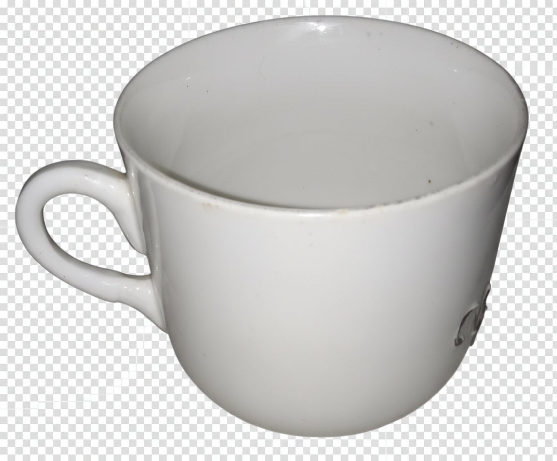 Antique Hand-Painted "Brother" Cup | Jeweled Enamel Porcelain Mug | Victorian Era Gift