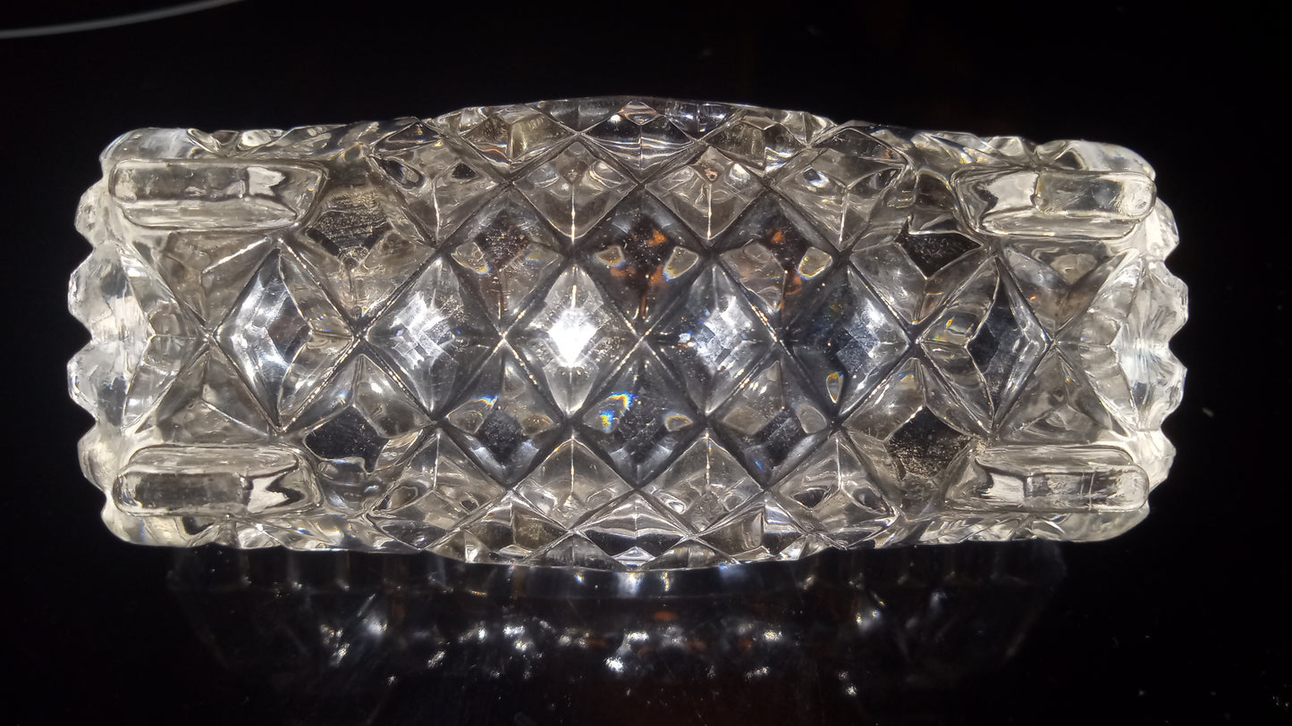 Antique Flint Glass Master Salts      (Set of 2)  c1850s