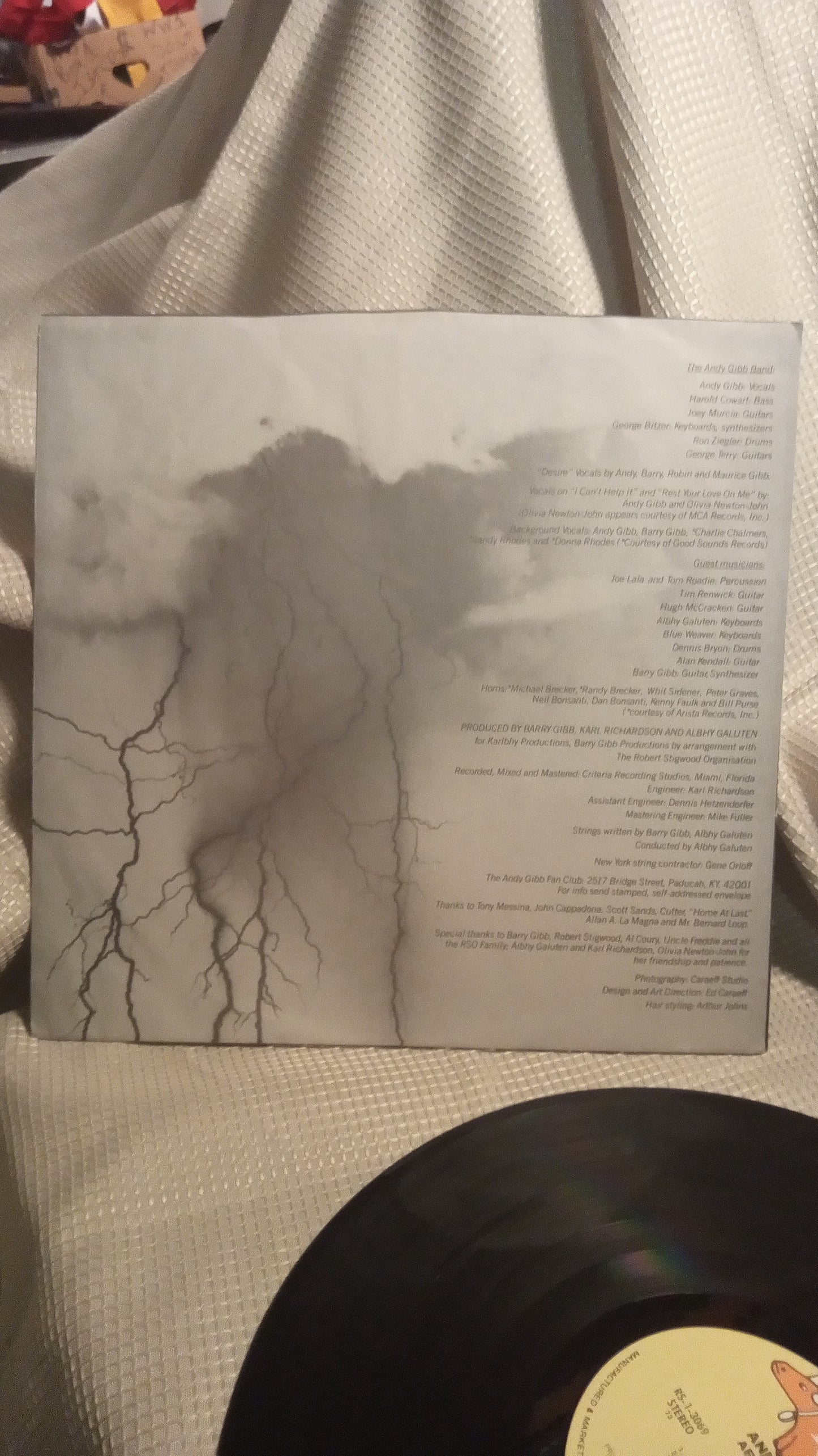 RARE Andy Gibb After Dark LP 1980 | Vinyl Record w/ ALL Fan Club Inserts & Poster