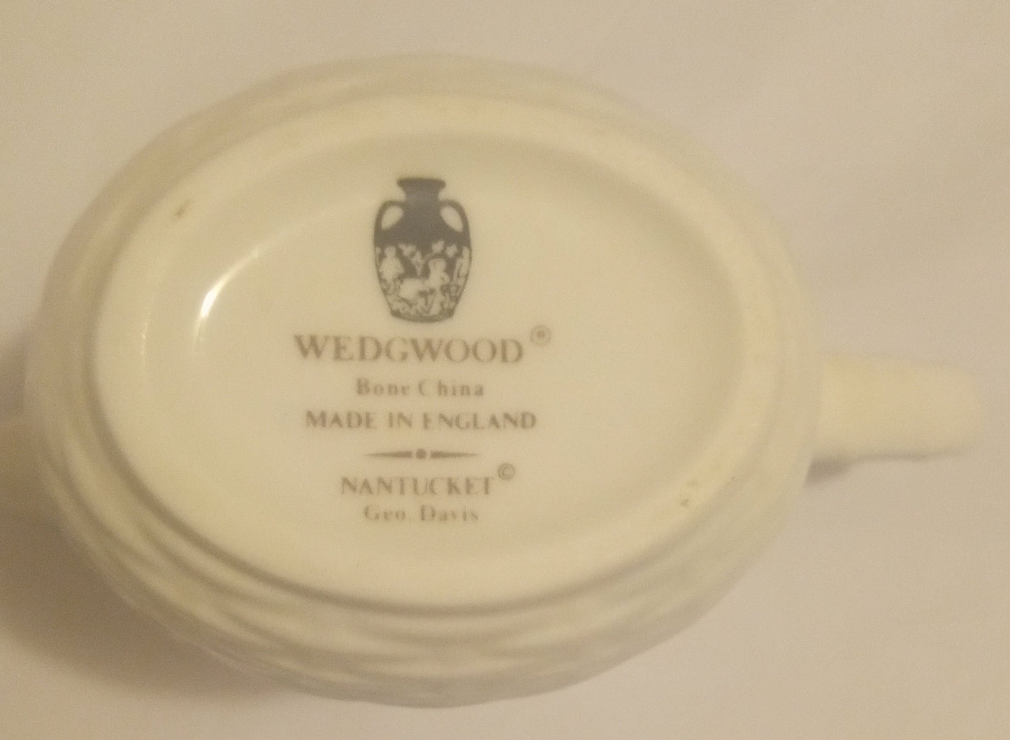 MINT Wedgwood Nantucket Creamer (3.5" x 5") | Classic Basketweave Bone China Pitcher | FREE SHIP