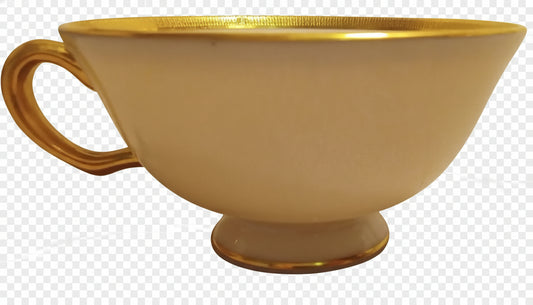 Mint! Lenox Tuxedo Teacup J33 Real Gold Band - Vintage U.S.A.