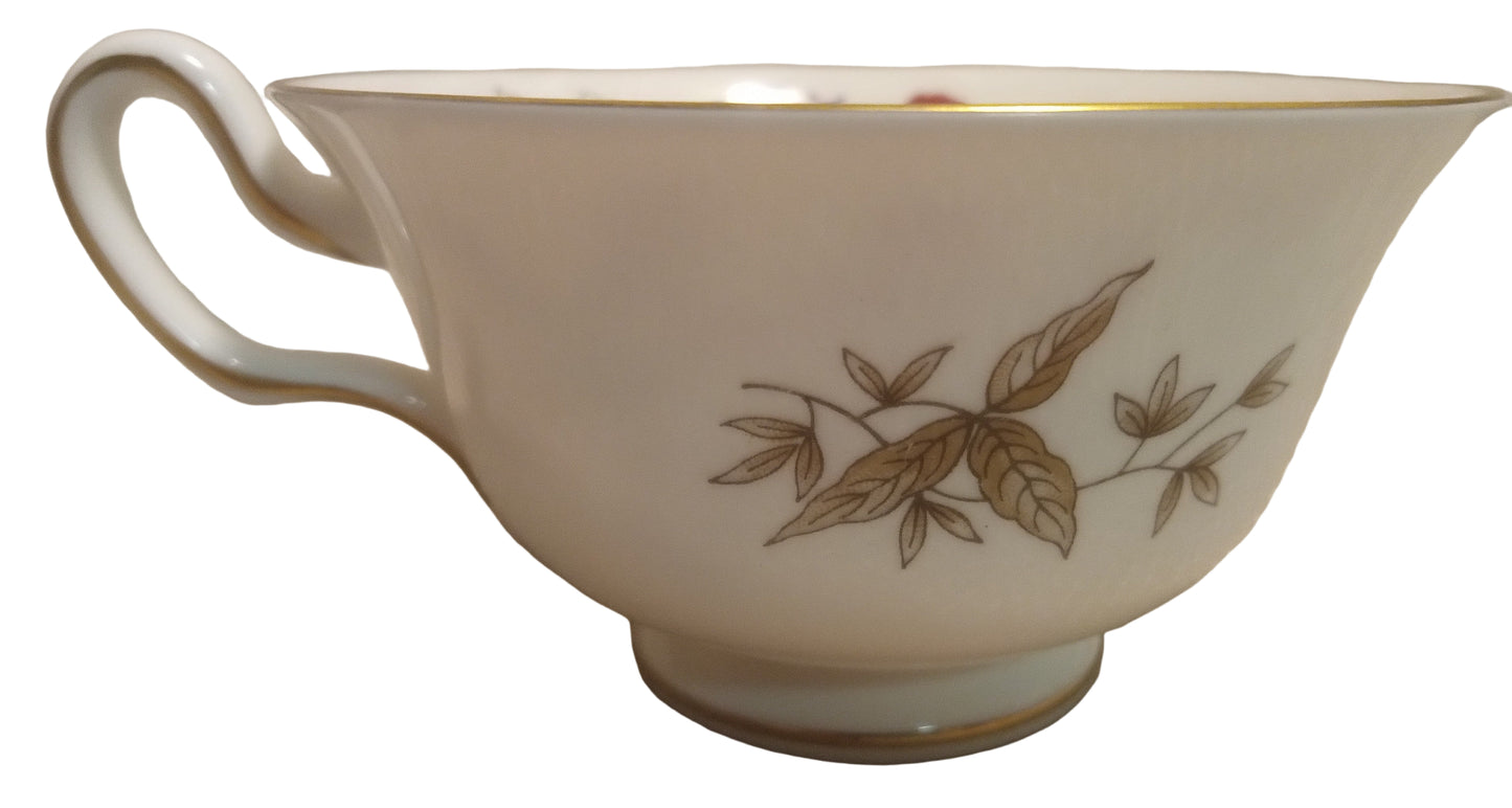 Single Wedgwood Charnwood Tea Cup (WD3984) - Cup Only Replacement Piece, English Bone China, Floral & Gold