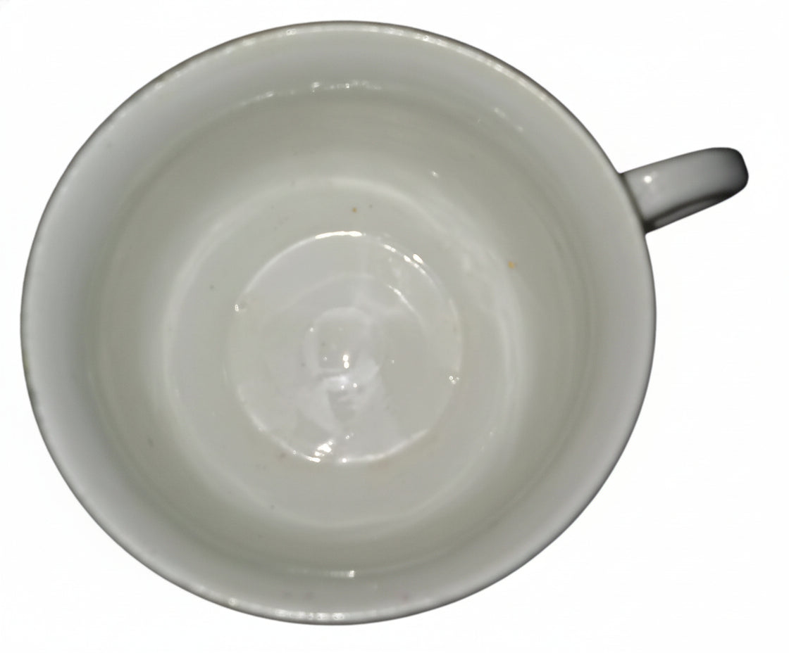 Antique Hand-Painted "Brother" Cup | Jeweled Enamel Porcelain Mug | Victorian Era Gift