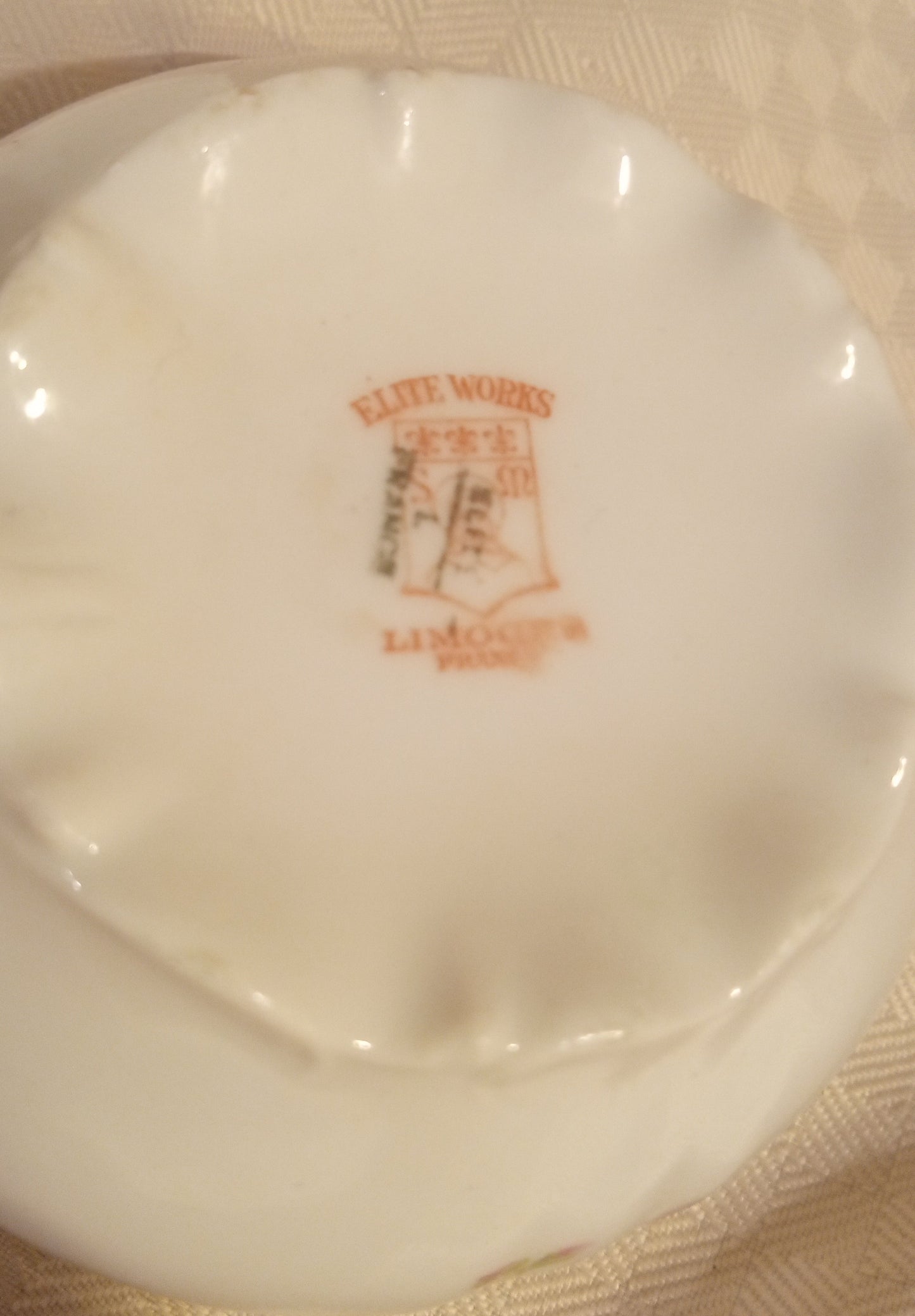 Elite Works Limoges Pink Rose Bouillon Set (2) | Antique French Porcelain