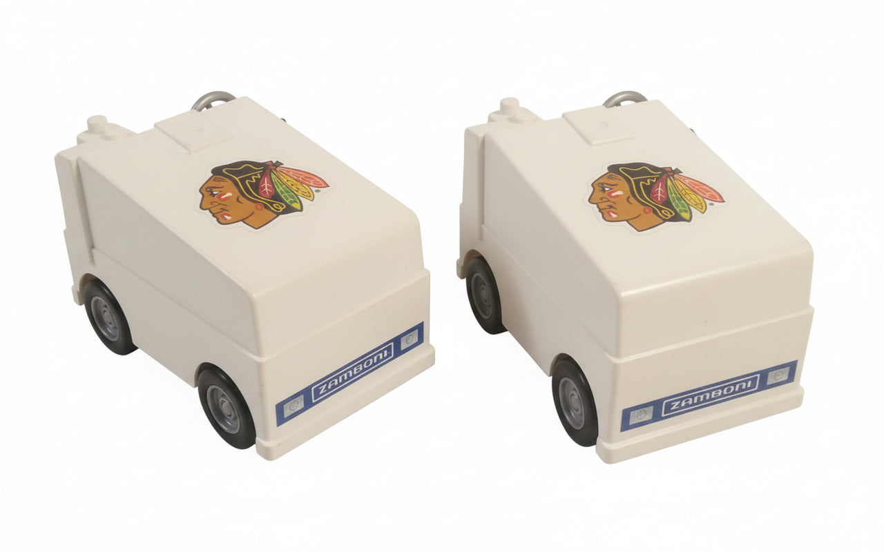 PLAYMOBIL NHL Chicago Blackhawks ZAMBONI Machine Duo (2) | Hockey Collectible Toy Set | FREE Priority Shipping & Insurance