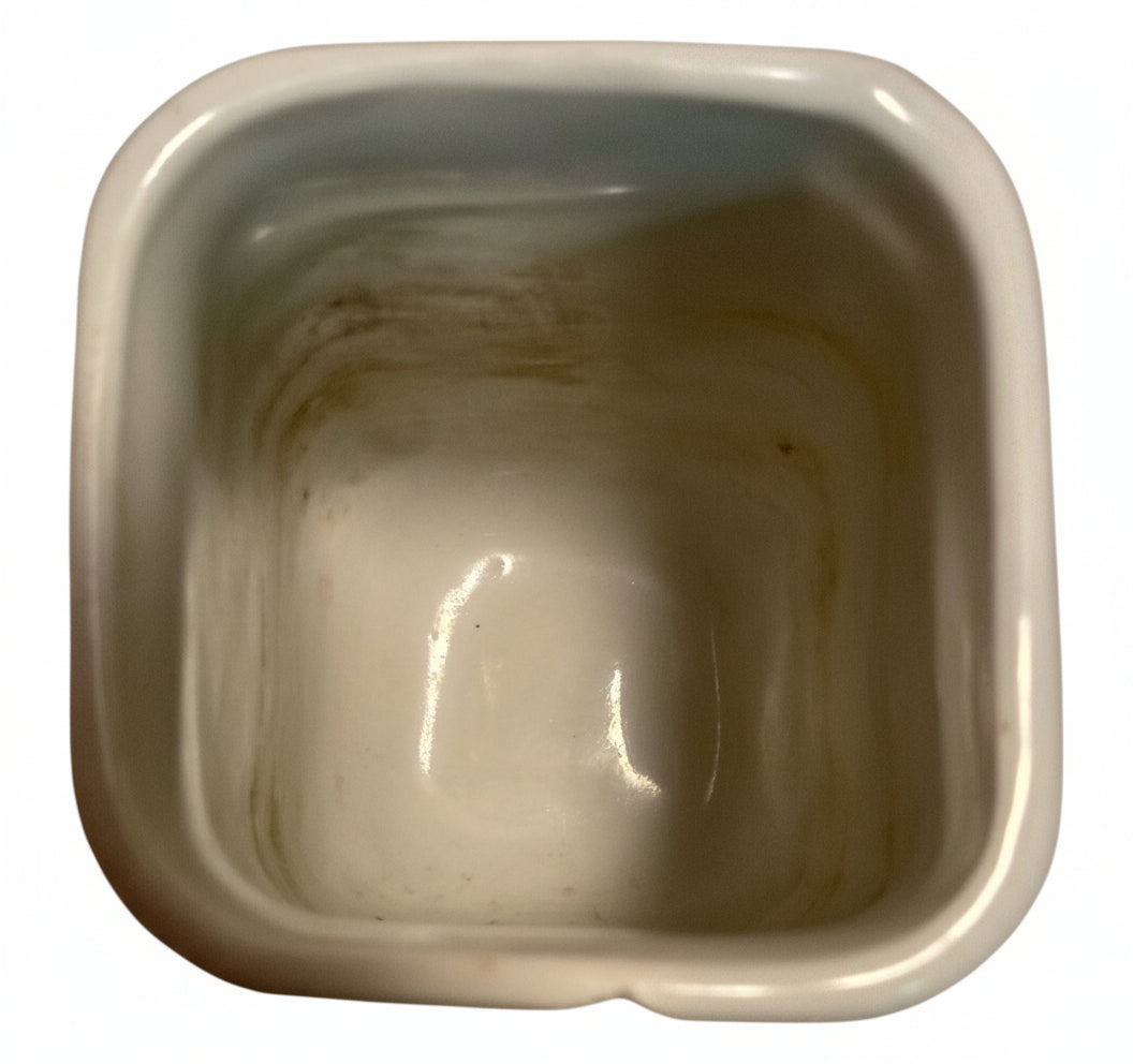 AUTHENTIC 1887 Antique English Ironstone Jar/Spill Vase | Wood & Son "Rustic" Pattern, Victorian Era