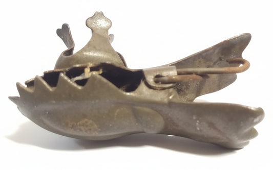 Antique Brass Oil Lamp Wick Trimmer Cutter | Rare Victorian Era Snuffer Tool (Circa 1890s)