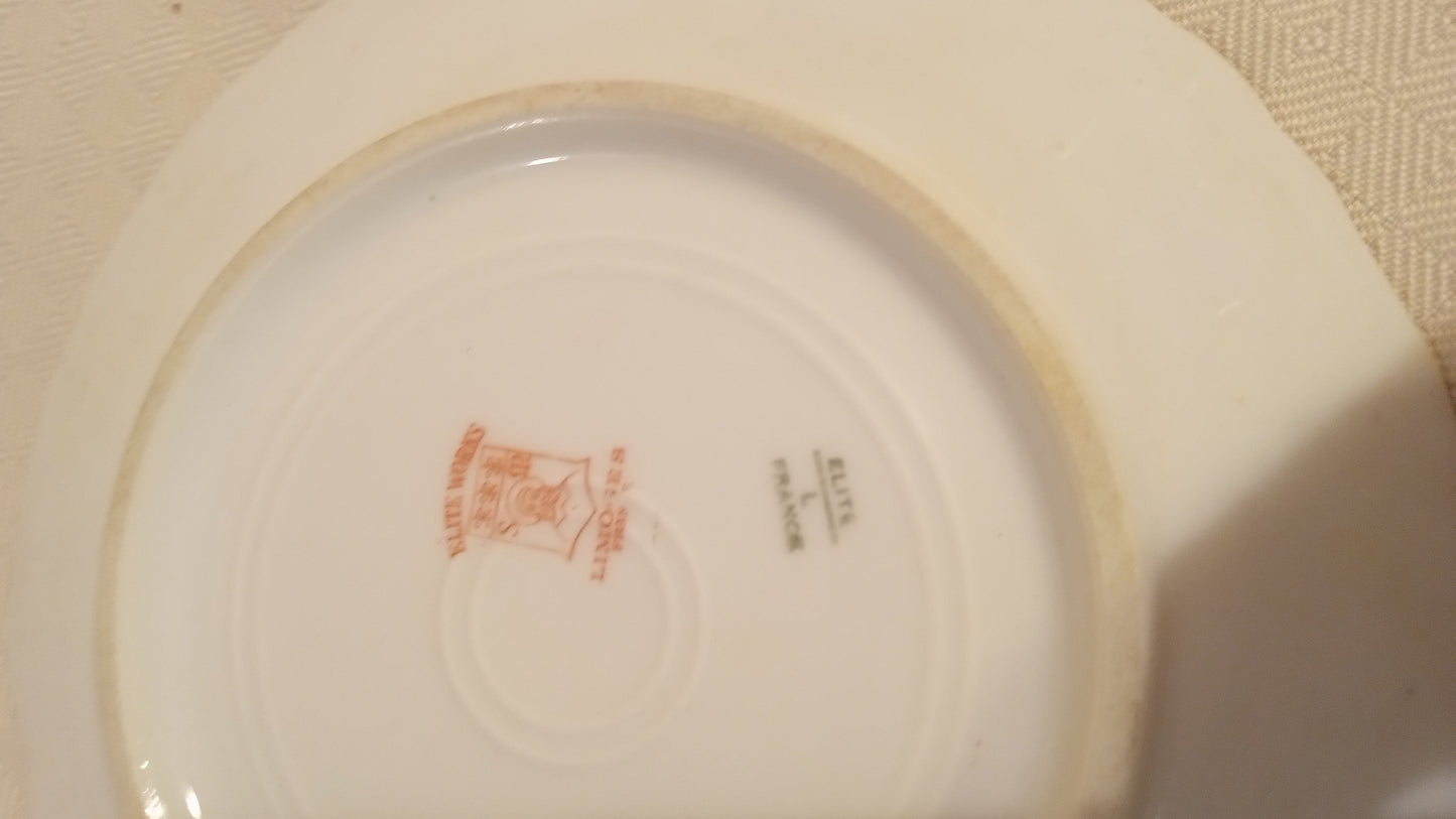 Elite Works Limoges Pink Rose Bouillon Set (2) | Antique French Porcelain