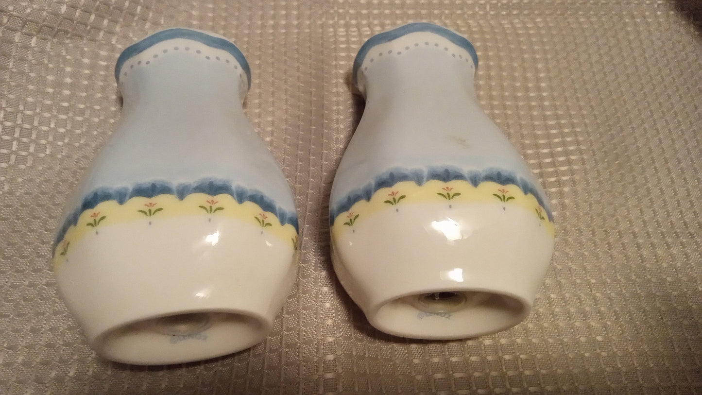 Listing Title: Pristine Lenox Provencal Sky Salt & Pepper Shaker Set - Vintage Blue China