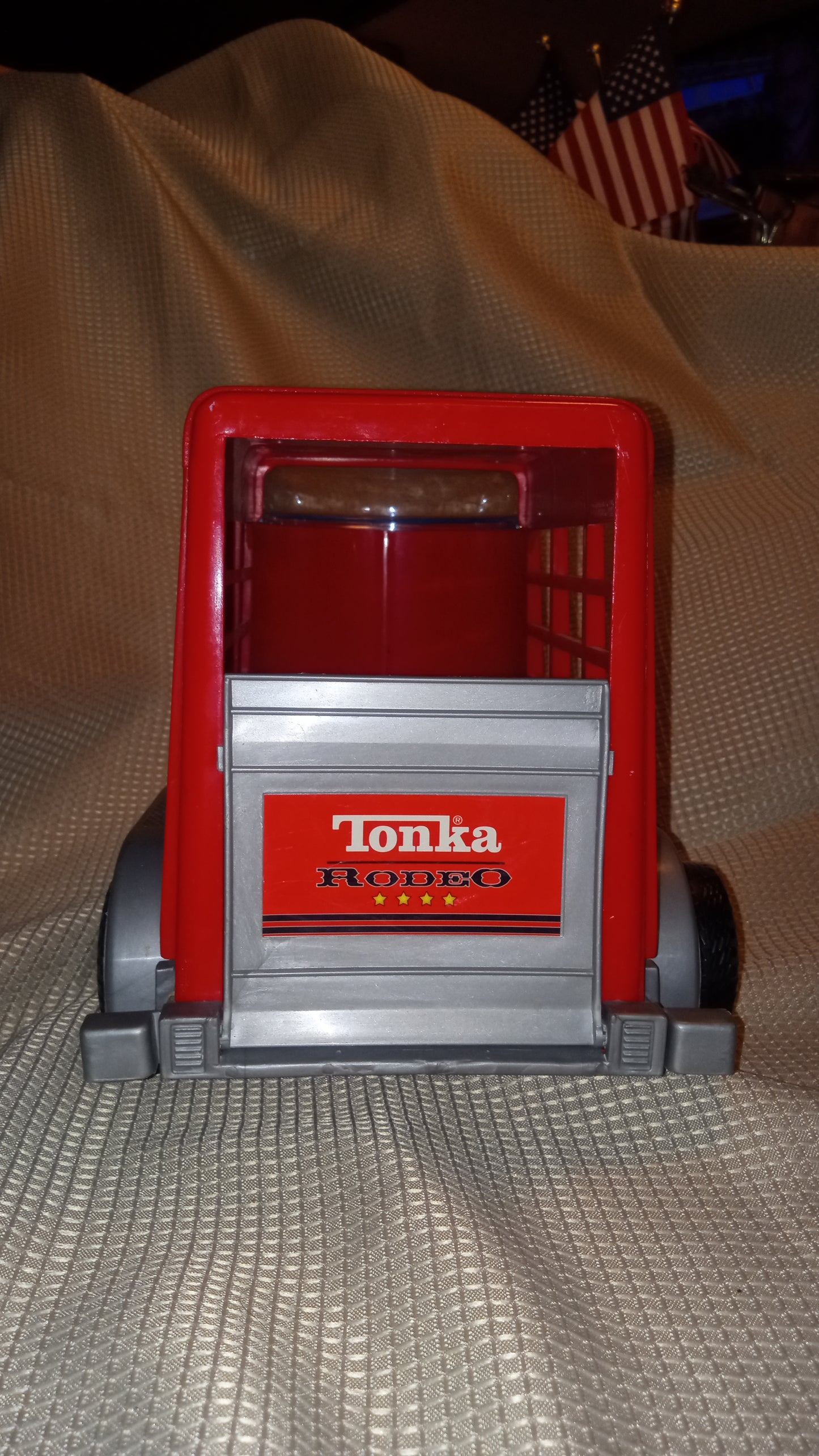 Vintage Tonka 2002 Rodeo Horse Trailer #4770 - Red & Grey - Near Mint Condition