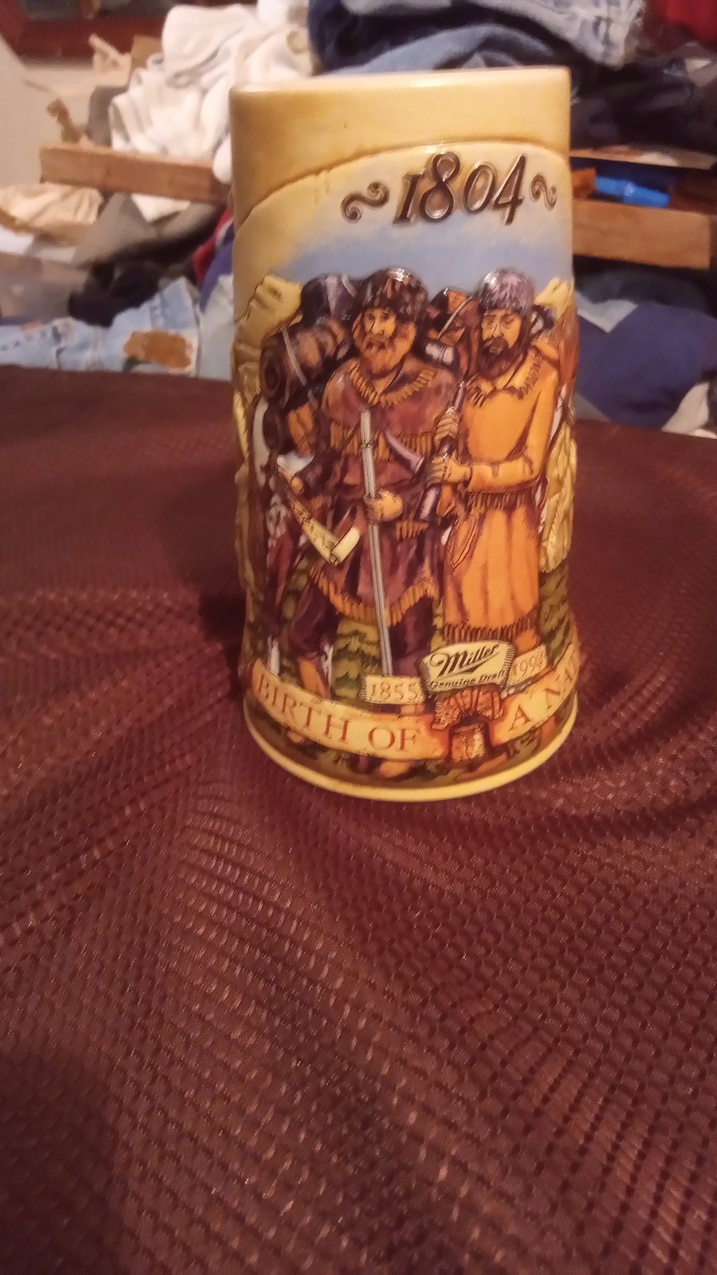 Miller Genuine Draft 1994 "Building of a Nation" Stein - 1804 Lewis & Clark Expedition - Mint Condition