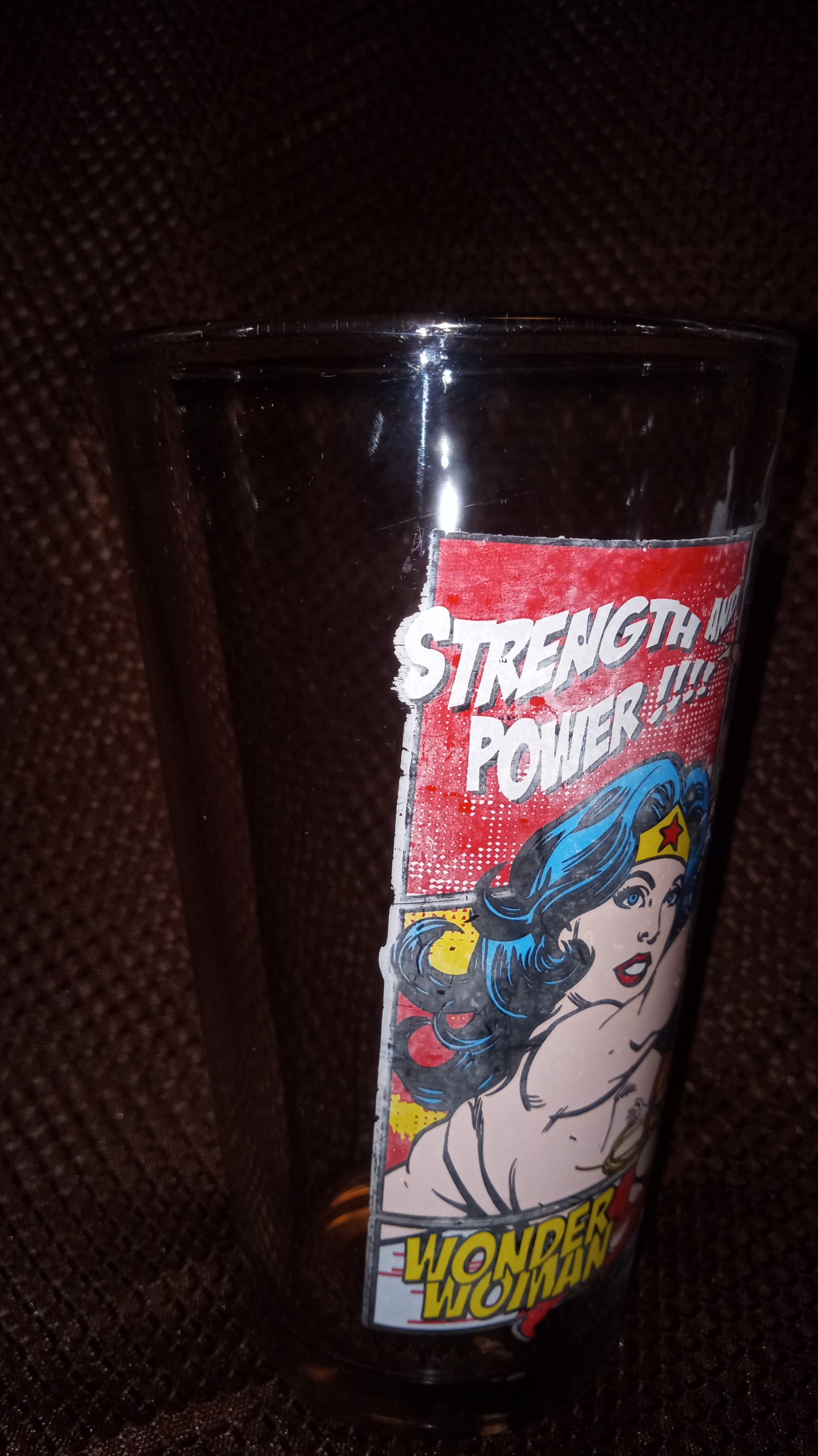 Wonder Woman DC Comics Glass | "Strength and Power" Collectible Drinkware