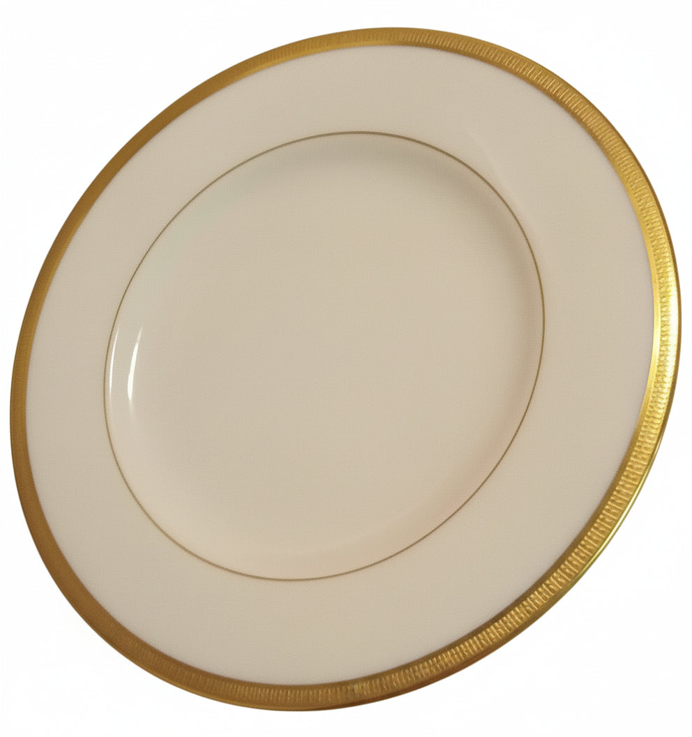 Mint! Lenox Tuxedo Plate 6" J33 Real Gold Band - Vintage U.S.A.