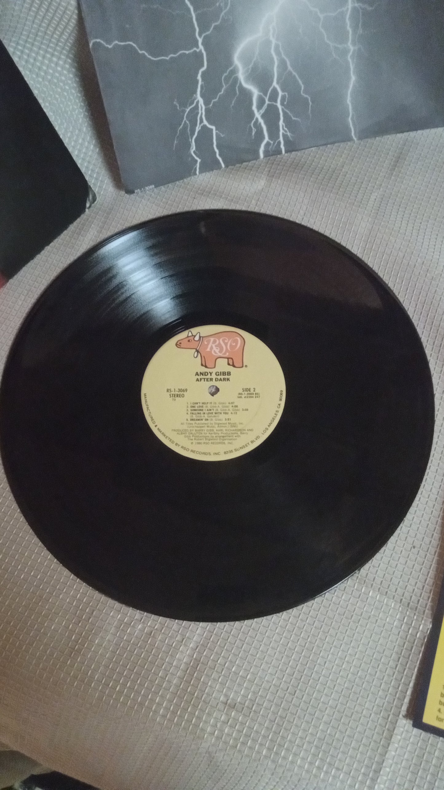 RARE Andy Gibb After Dark LP 1980 | Vinyl Record w/ ALL Fan Club Inserts & Poster