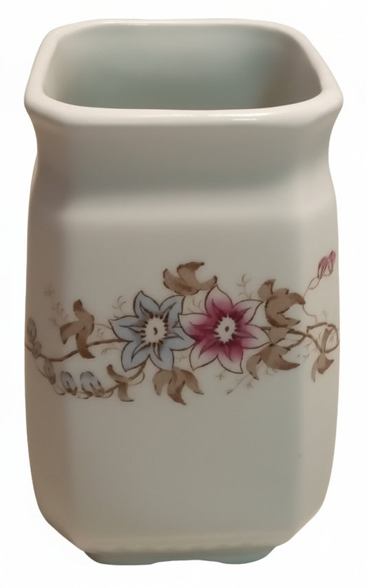 AUTHENTIC 1887 Antique English Ironstone Jar/Spill Vase | Wood & Son "Rustic" Pattern, Victorian Era