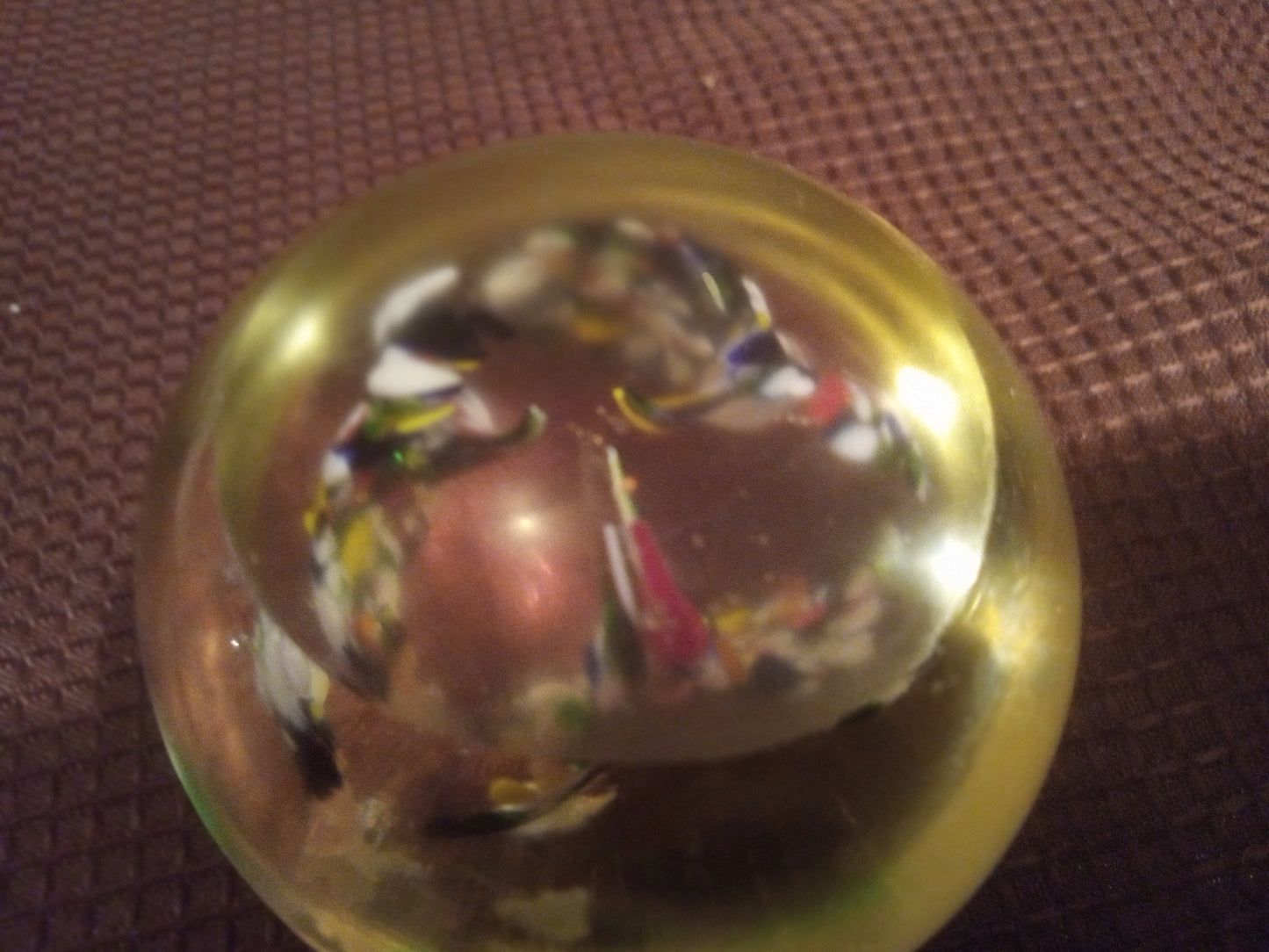 Vibrant Confetti Millefiori Glass Paperweight Art