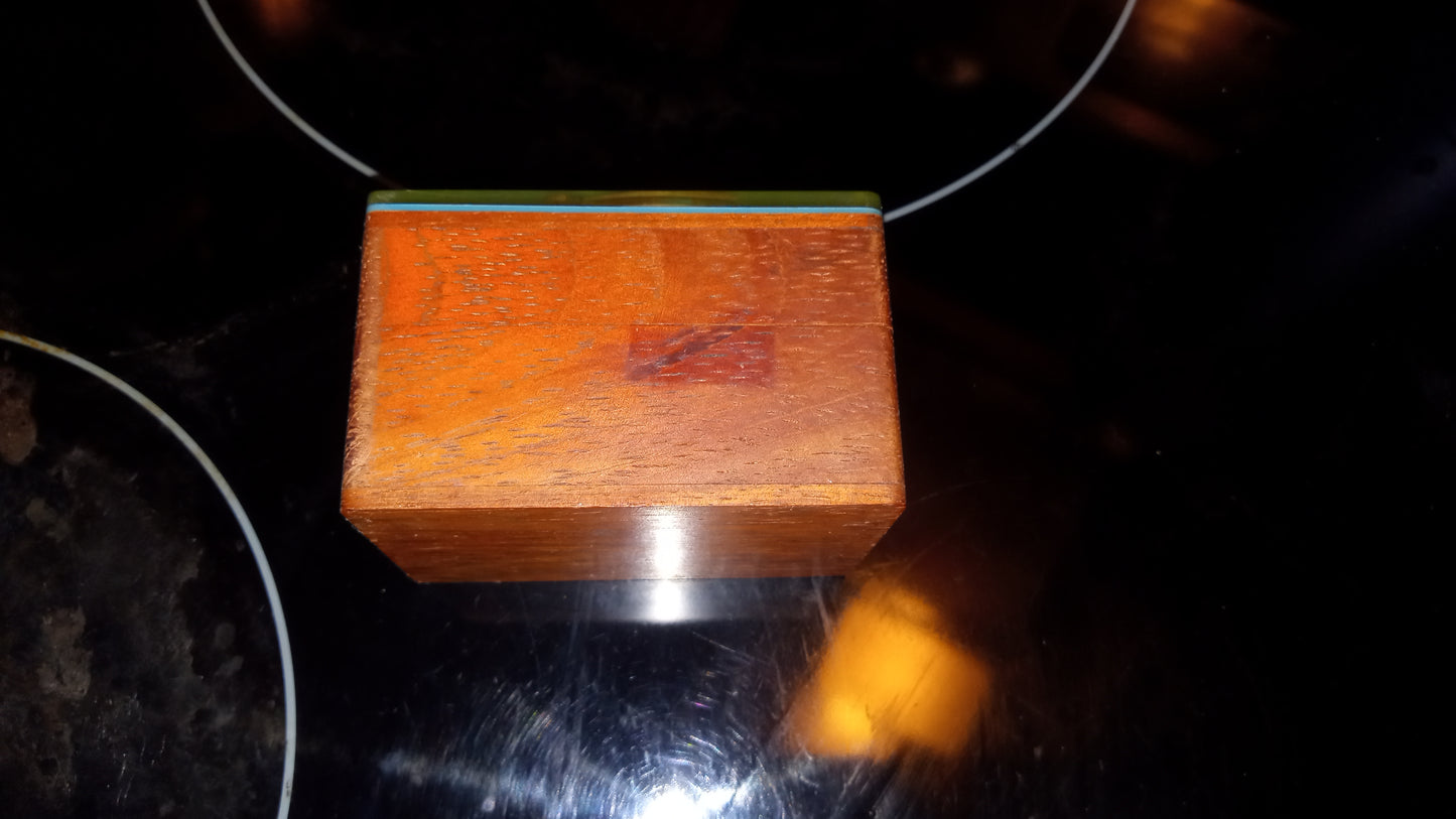 Beautiful Mother Of Pearl Abalone Inlaid Fish Jewelry Trinket Box