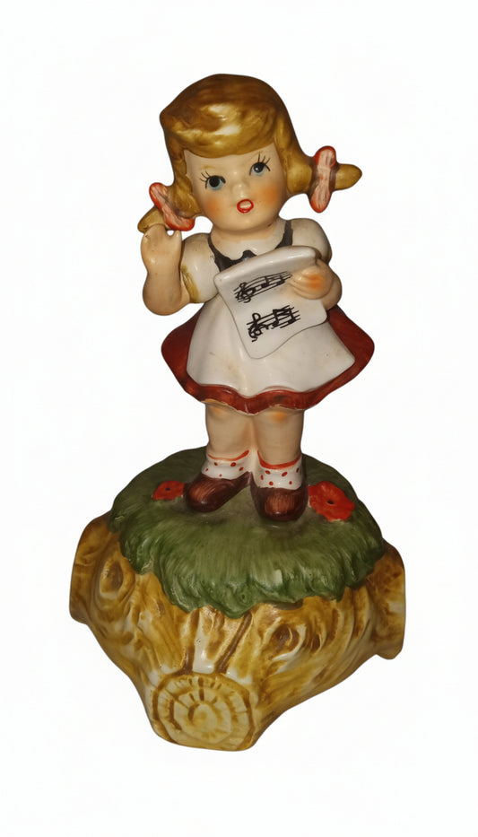 Vintage LEFTON CHINA GIRL SINGING SHEET MUSIC. Music BOX Plays "Tomorrow"