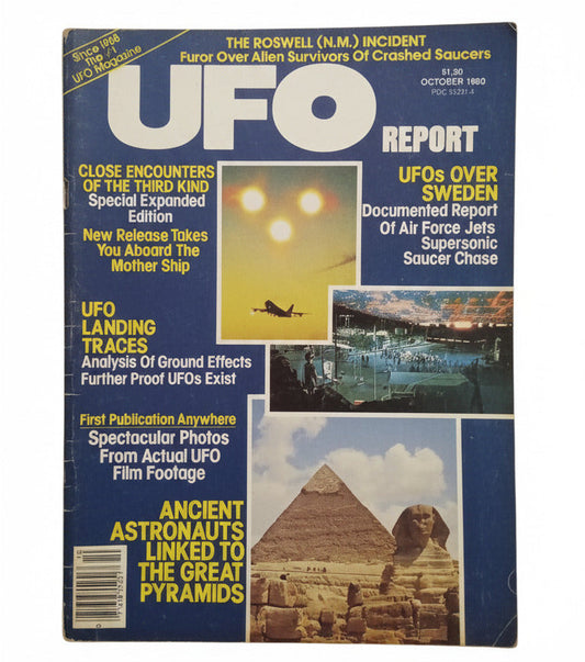 UFO Report Magazine October 1980 | Roswell & Alien Docs | Vintage UFO History Collectible