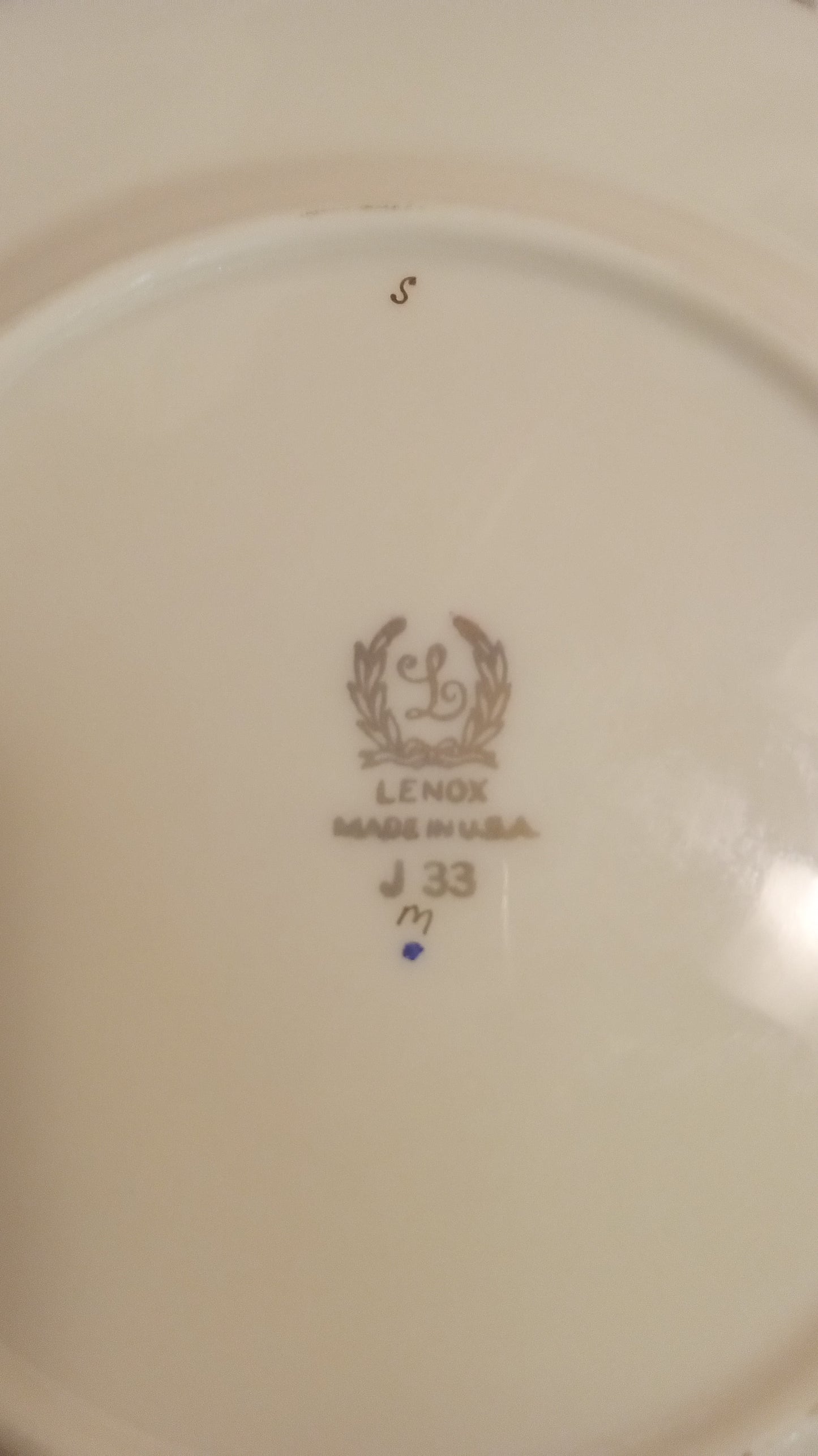 Mint! Lenox Tuxedo Plate 6" J33 Real Gold Band - Vintage U.S.A.