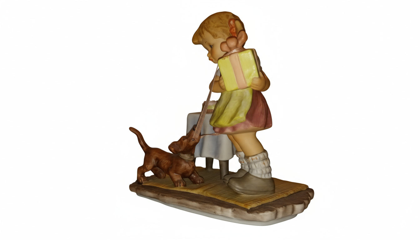 BERTA HUMMEL GOEBEL 1996 BIRTHDAY CHEER GIRL & PUPPY