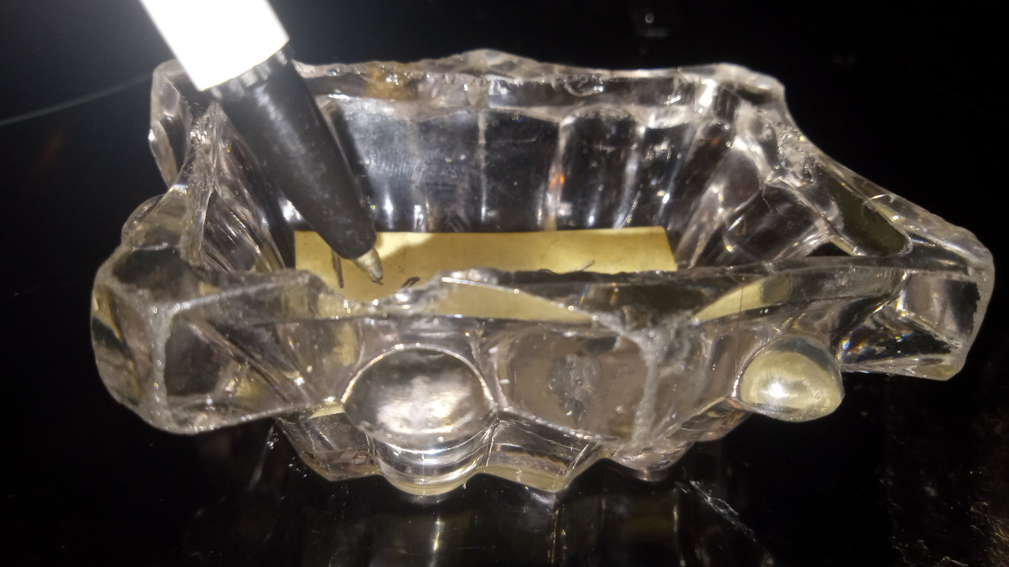 Antique Flint Glass Master Salts      (Set of 2)  c1850s