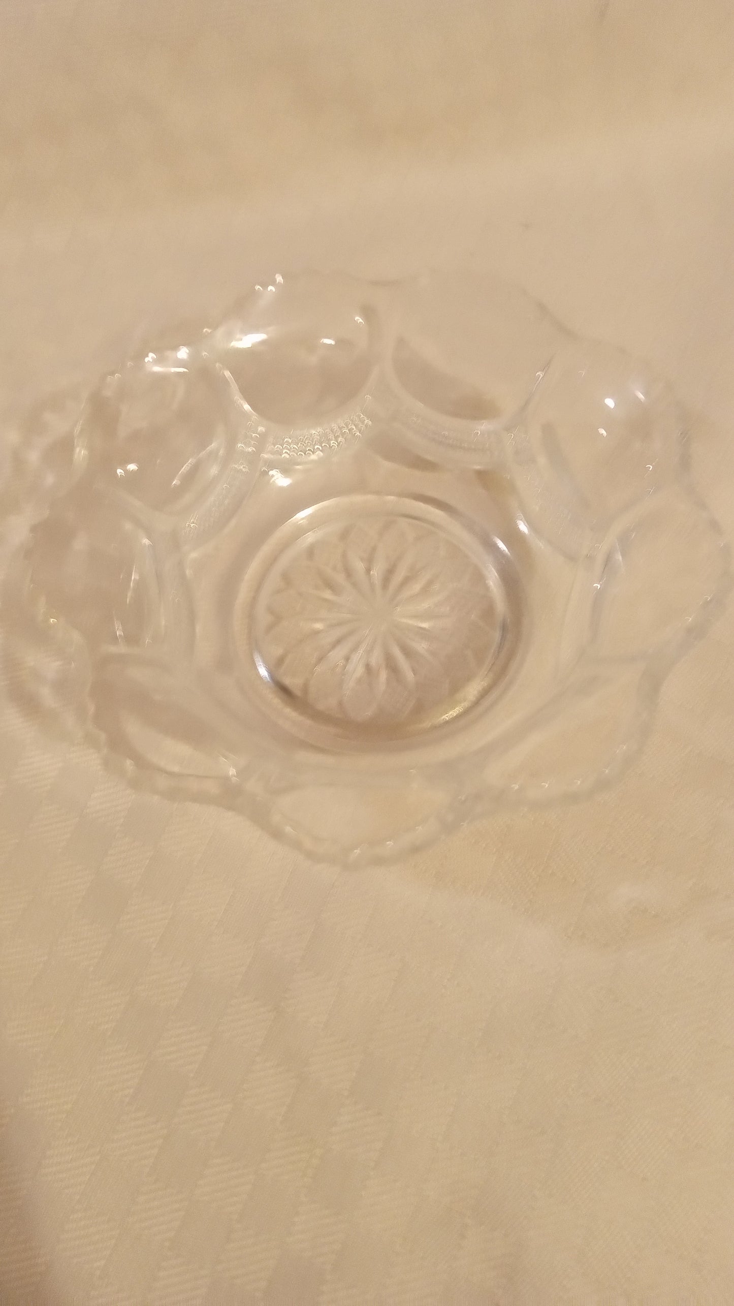 Antique EAPG US Glass “Oregon” Beaded Loop Berry Bowl (c. 1901) | Rare Mint No. 15073 | 4.5” States Series Sawtooth Rim | Edwardian Pressed Glass Survivor