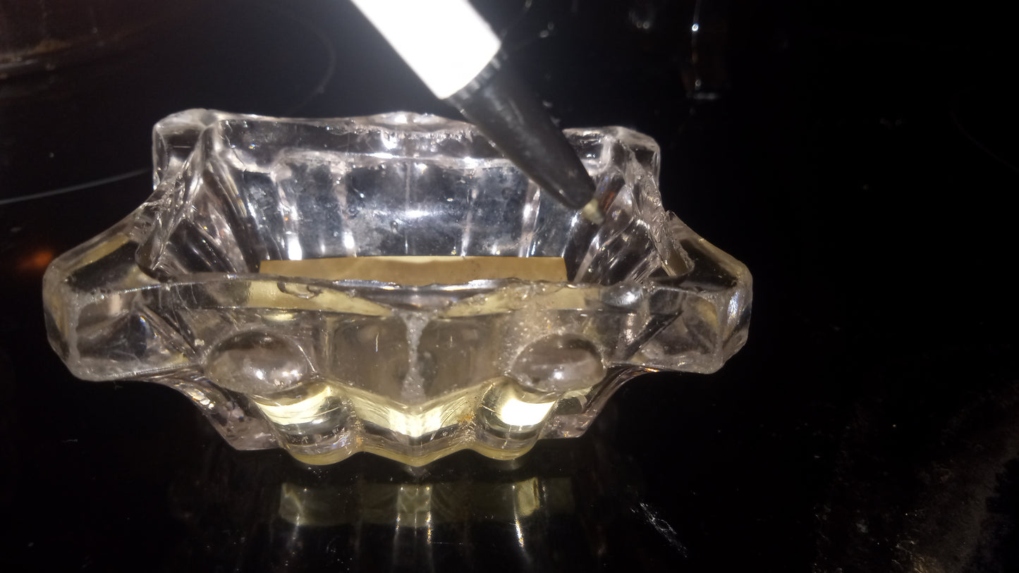 Antique Flint Glass Master Salts      (Set of 2)  c1850s