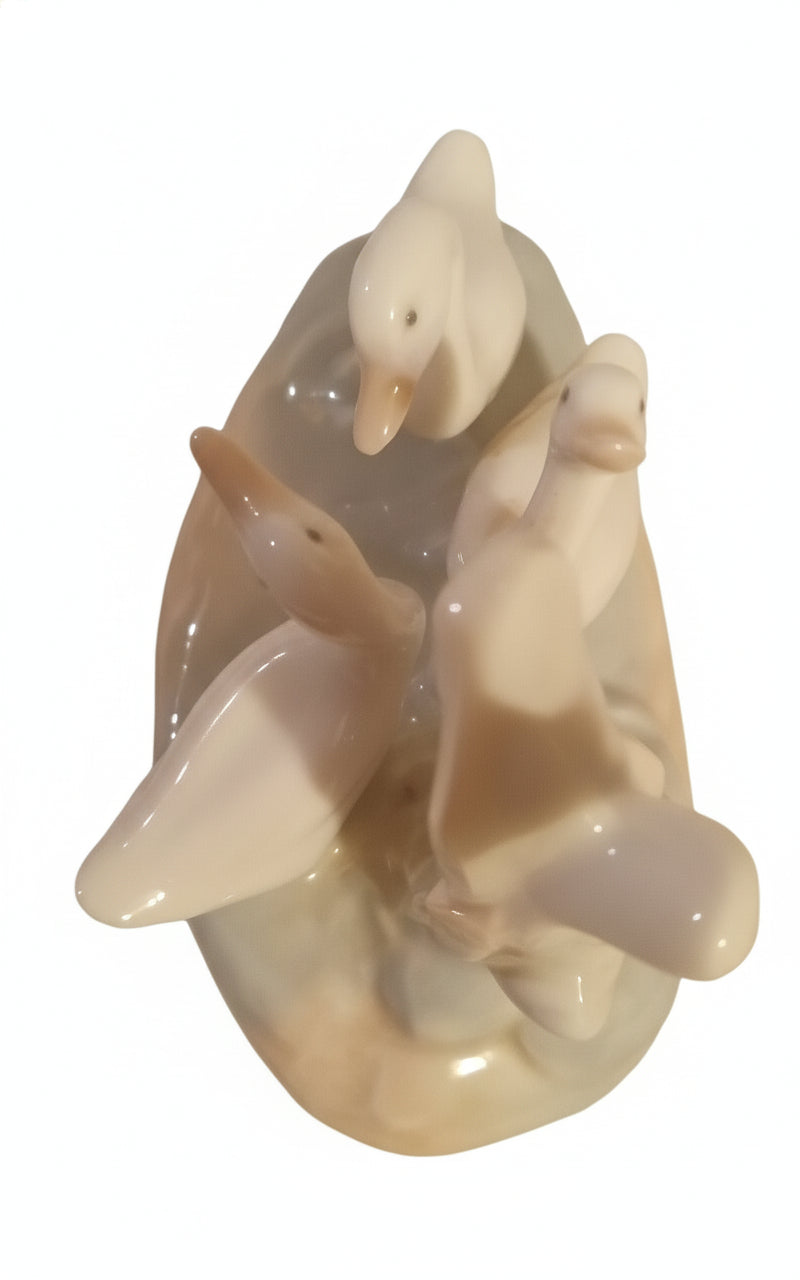 NAO by LLADRO 02000006 "Group of Ducks" Figurine | MINT Condition 1992 Glazed Porcelain
