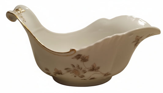 STEAL! Antique Limoges CFH GDM Gravy Boat (1882-1900), Gold Floral Sauce Boat, RARE French Porcelain