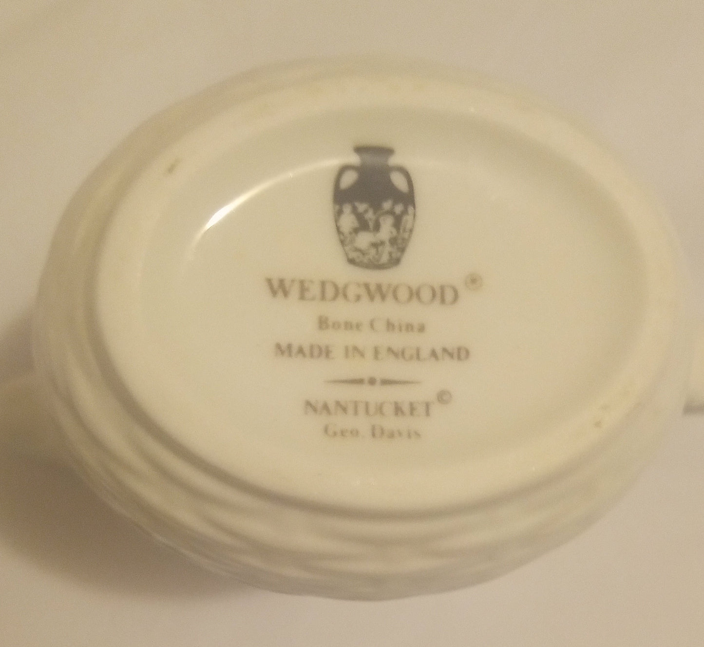 MINT Wedgwood Nantucket Creamer (3.5" x 5") | Classic Basketweave Bone China Pitcher | FREE SHIP