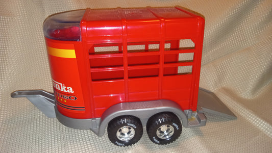 Vintage Tonka 2002 Rodeo Horse Trailer #4770 - Red & Grey - Near Mint Condition