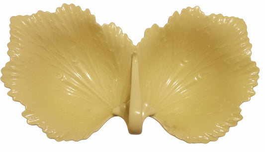 VINTAGE Lenox Double Leaf Dish GREEN MARK Mint Condition 1930s USA Fine China