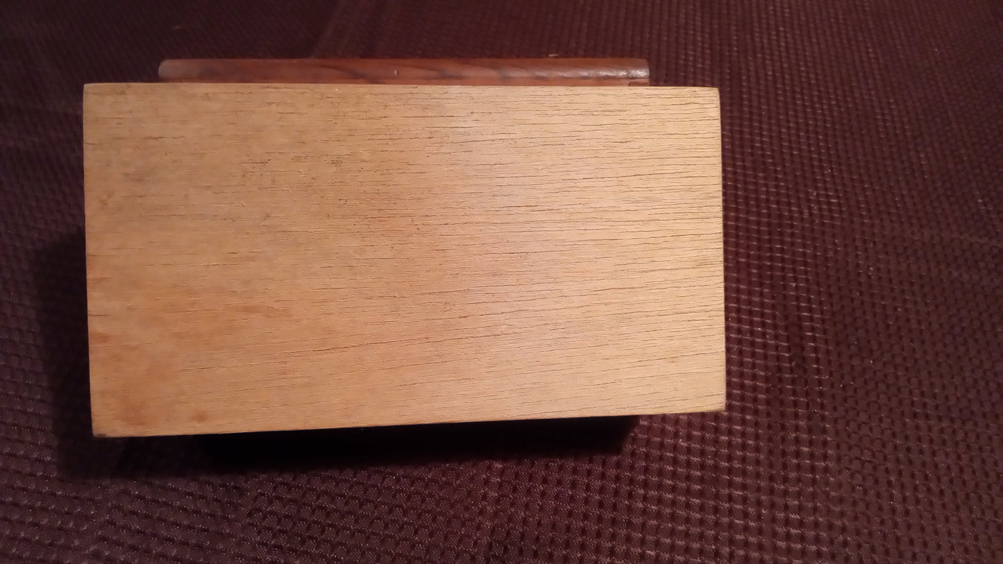 Vintage Hardwood Storage Box | Dovetail/Finger Joint Construction | Rustic Wooden Keepsake Chest