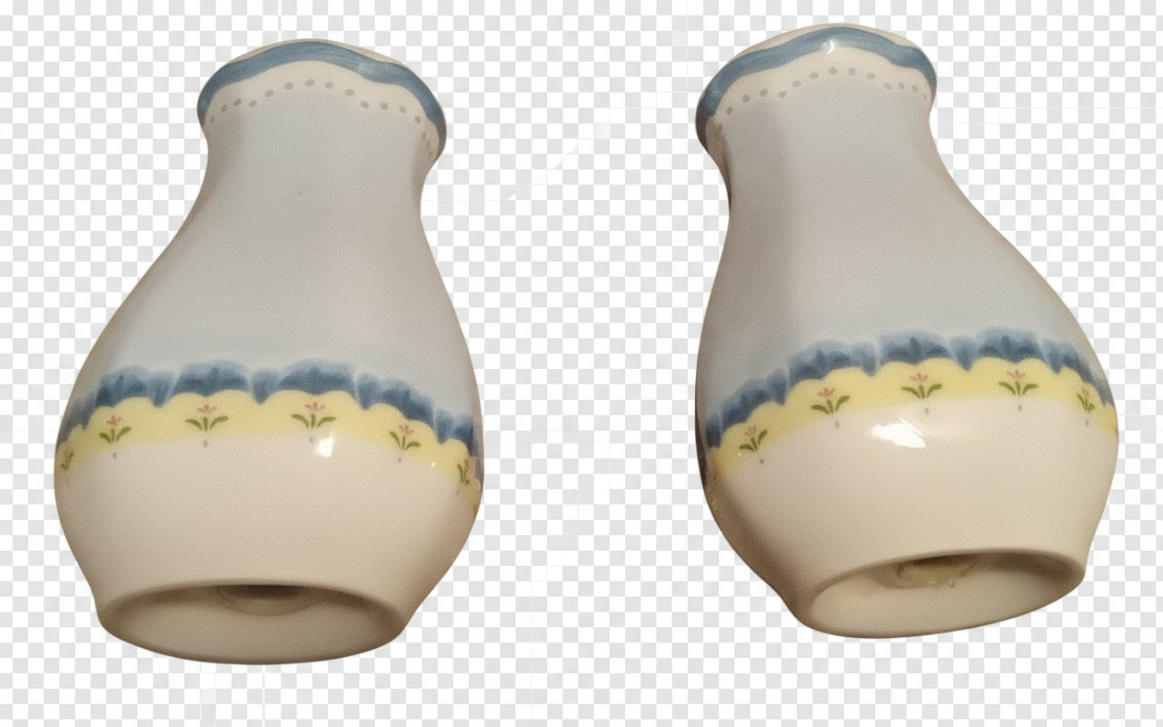 Listing Title: Pristine Lenox Provencal Sky Salt & Pepper Shaker Set - Vintage Blue China