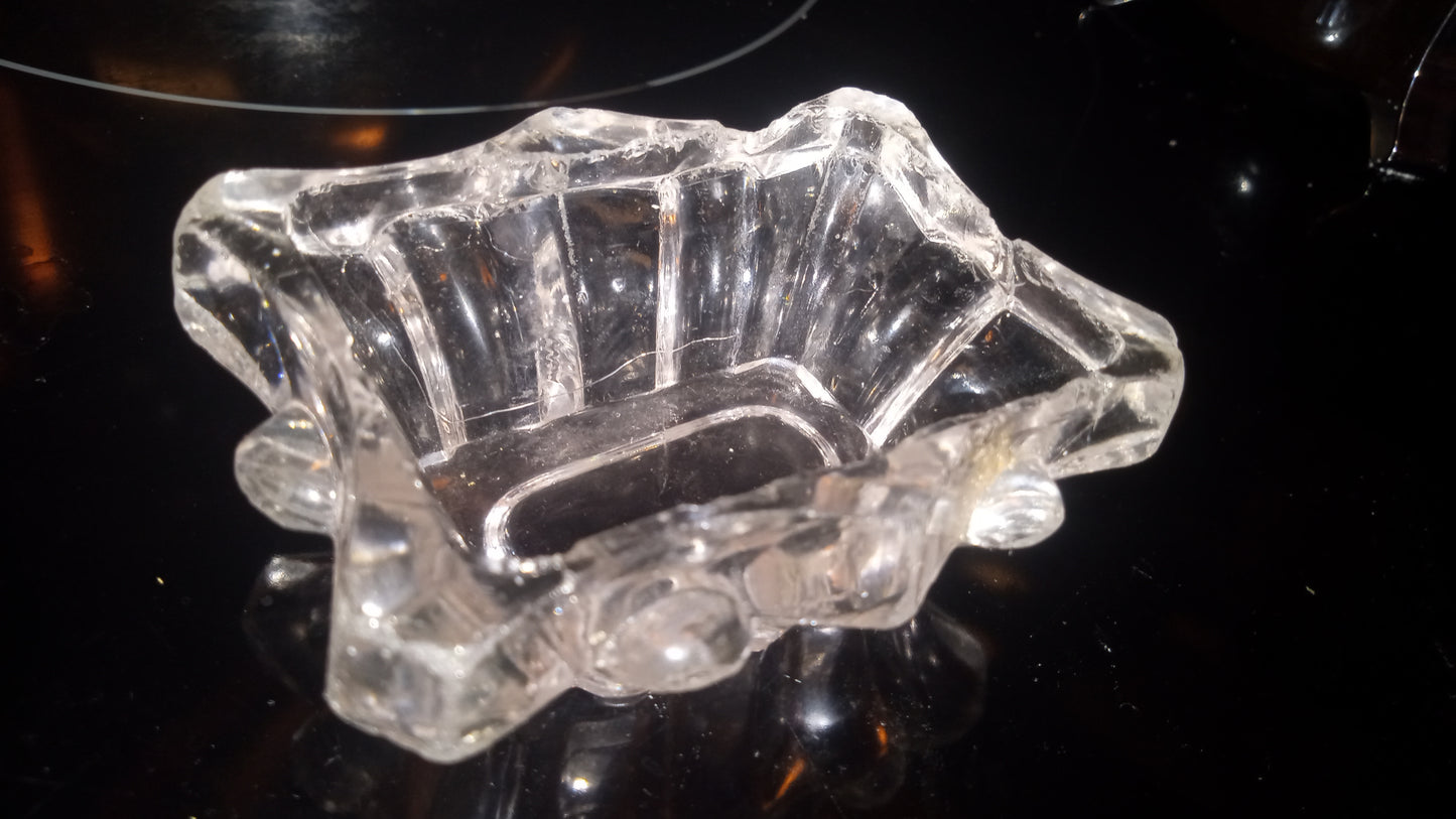 Antique Flint Glass Master Salts      (Set of 2)  c1850s