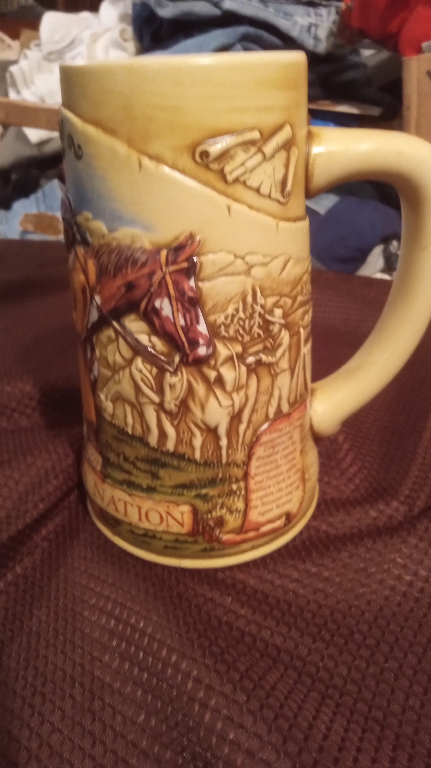 Miller Genuine Draft 1994 "Building of a Nation" Stein - 1804 Lewis & Clark Expedition - Mint Condition