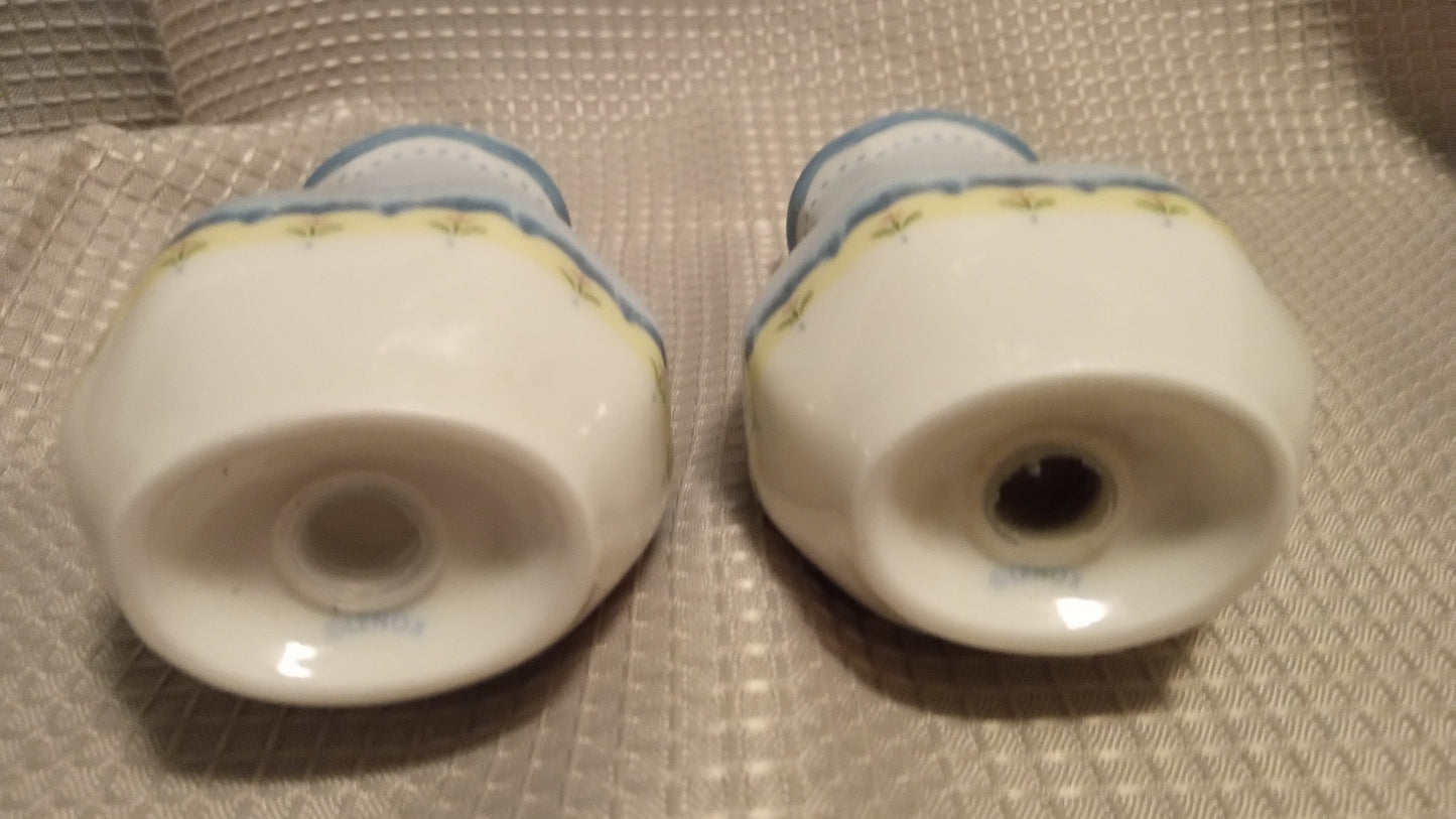Listing Title: Pristine Lenox Provencal Sky Salt & Pepper Shaker Set - Vintage Blue China