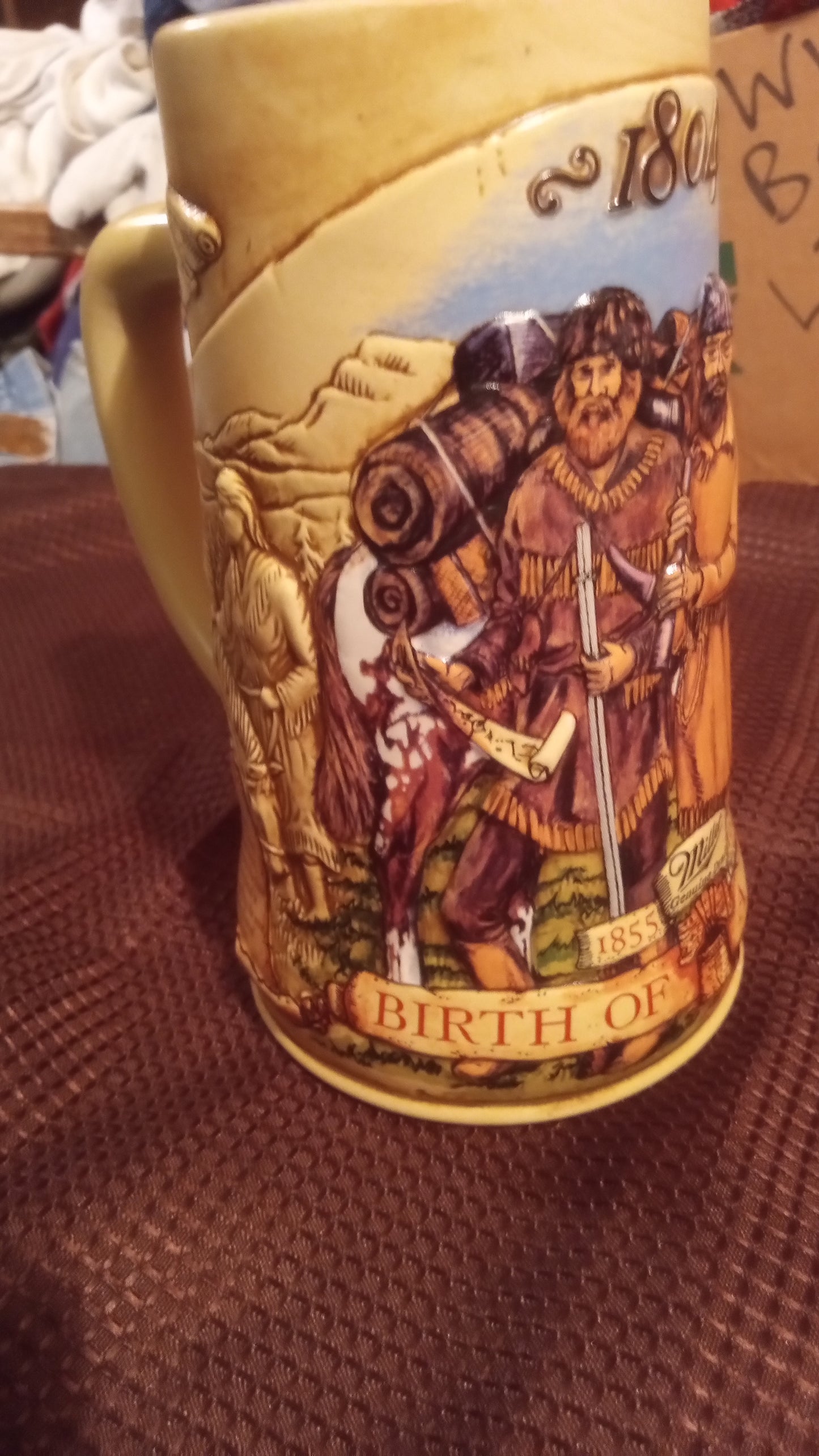 Miller Genuine Draft 1994 "Building of a Nation" Stein - 1804 Lewis & Clark Expedition - Mint Condition