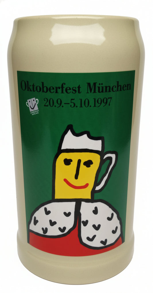 Official Rastal Oktoberfest München 1997 Artist Signed Beer Stein - B. Jankowska